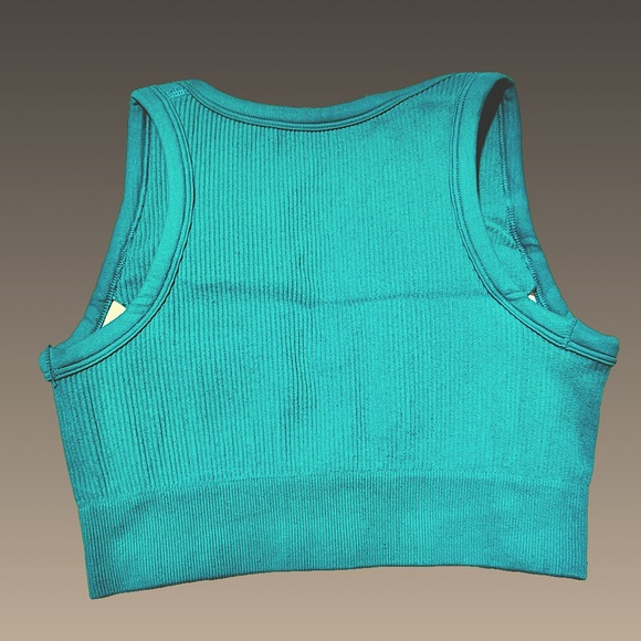 *NWT* 2pc Green Ribbed Yoga Workout Set-Sm - Picture 4 of 6